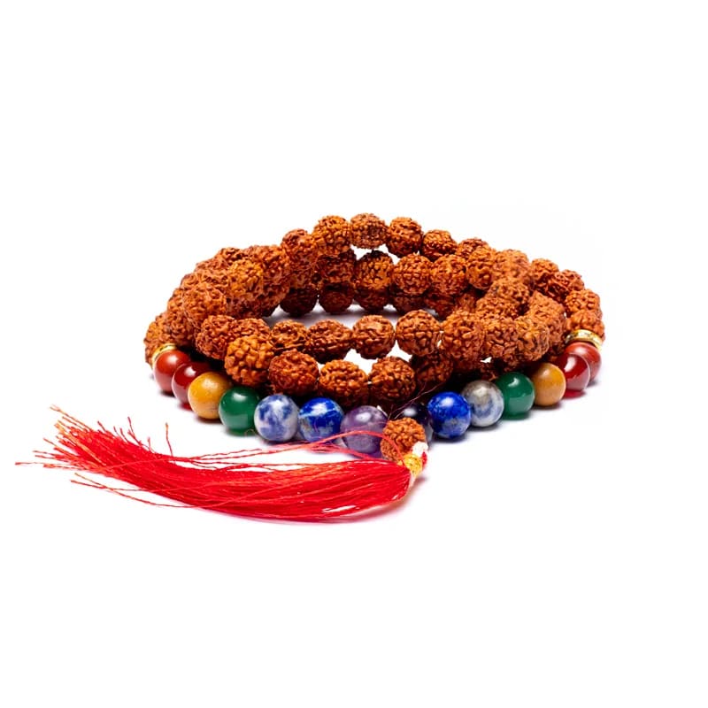 Colier mala chakra rudraksha 108 margele