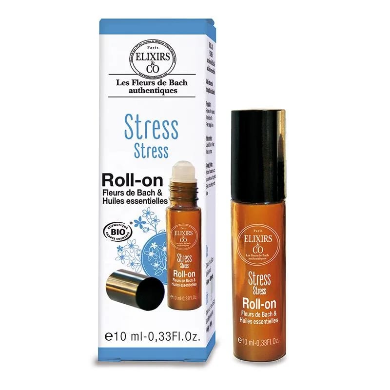 Stress organic - Roll on cu remedii florale Bach si uleiuri esentiale - 10 ml